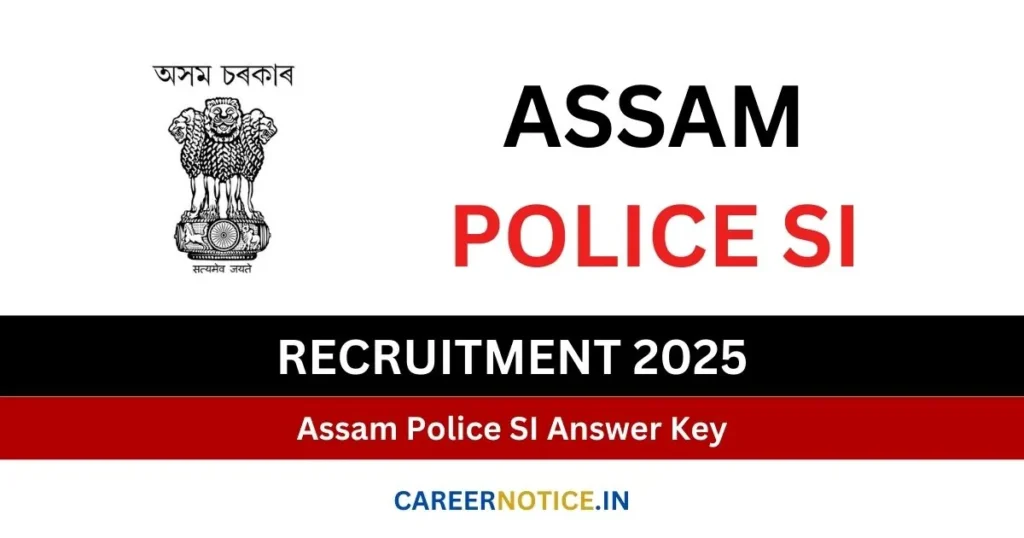 Assam Police SI Answer Key