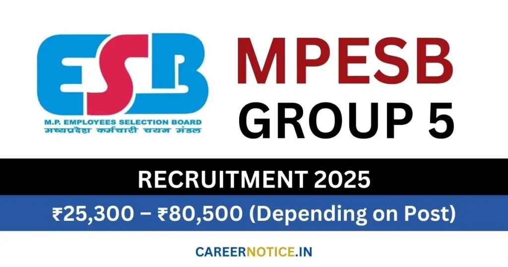 MPESB Group 5 Recruitment
