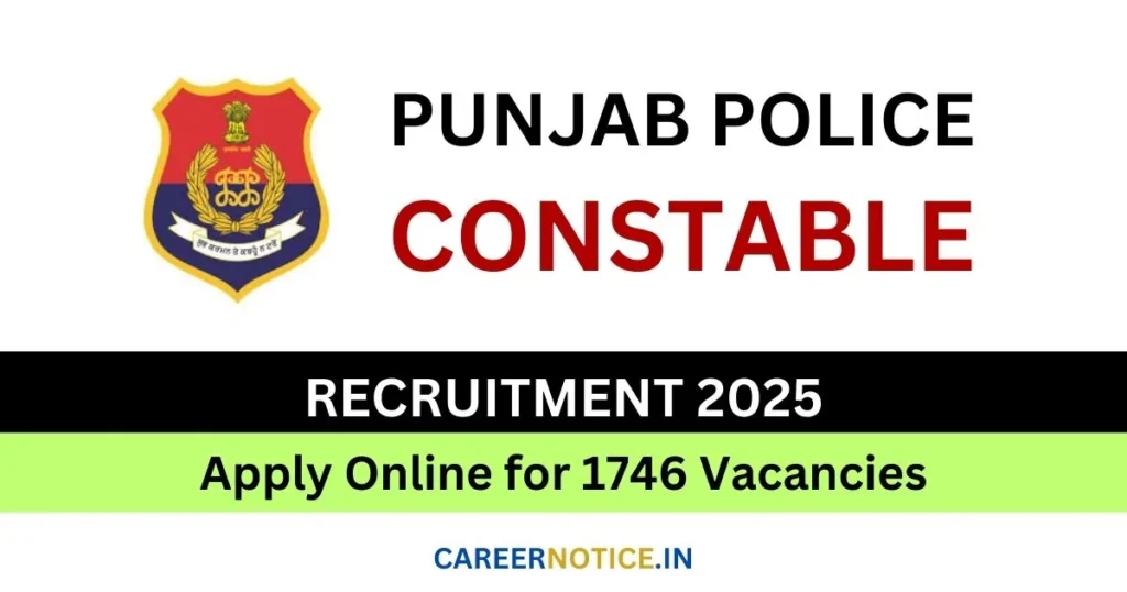 Punjab Police Constable Recruitment 2025