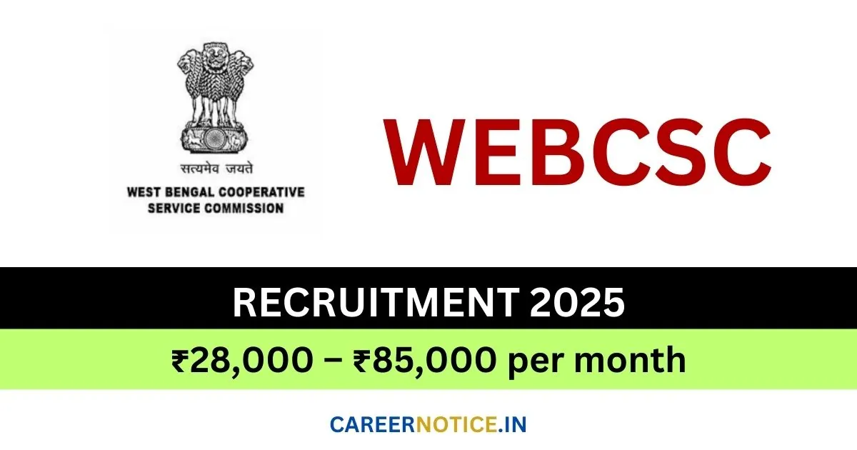 WEBCSC Recruitment 2025