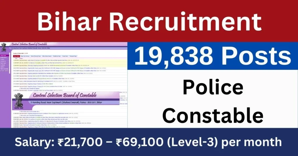 Bihar Police Constable Recruitment 2025