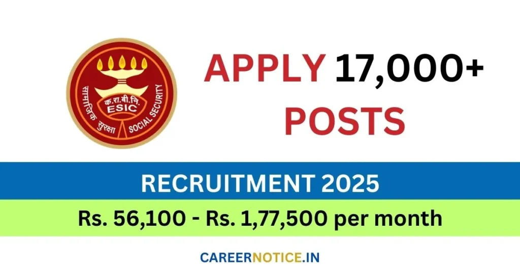 ESIC Recruitment 2025