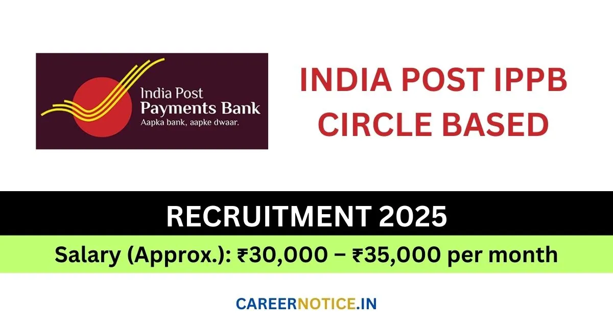 India Post IPPB Circle Based Executive Recruitment