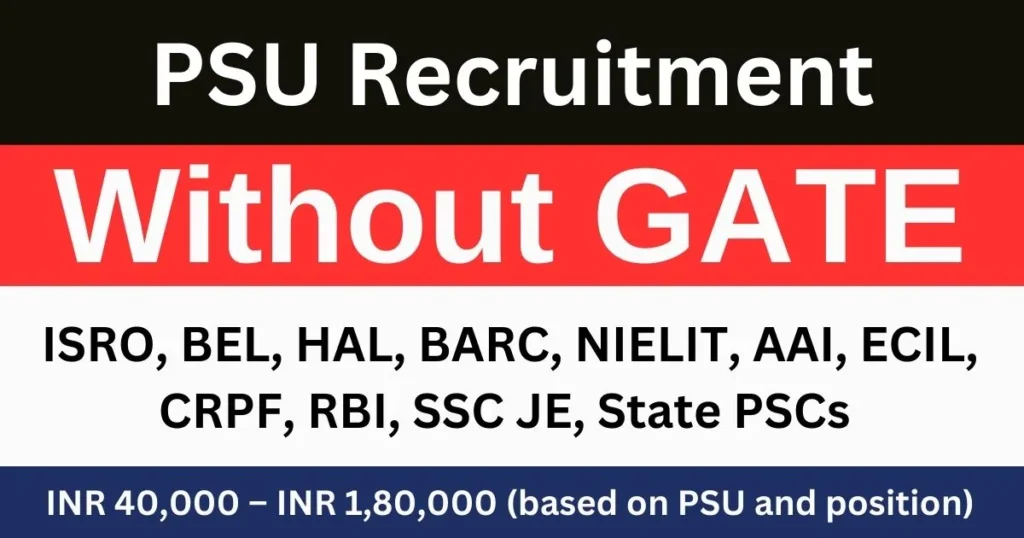 PSU Recruitment Without GATE
